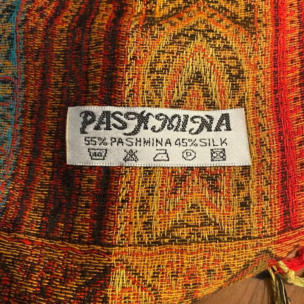 Fall Tone Striped Oversized Pashmina Scarf